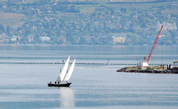 Voile latine à Port Bouveret