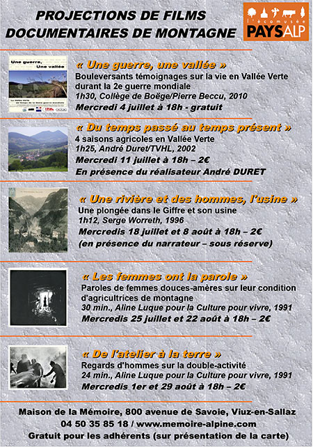 projection d'été paysalp