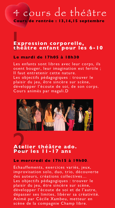 stage théâtre pour enfant