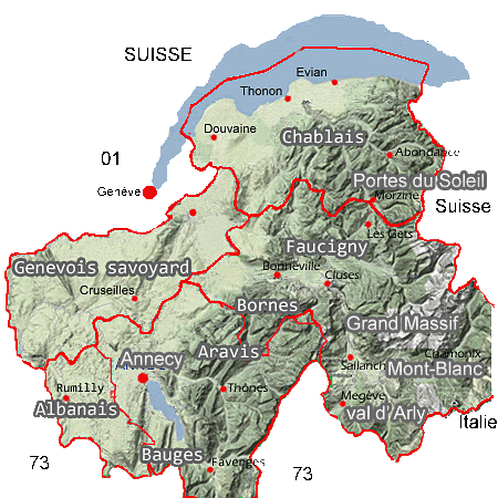 carte des régions