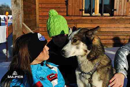 Enfants et husky Haute-Savoie