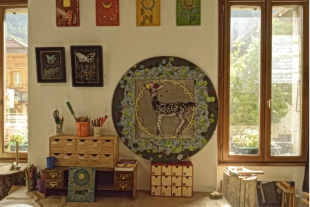 Atelier Mosaïque et Laque, composion sauvage 