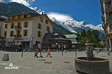 Chamonix vue sur le Mont-Blanc