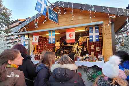 Thonon, le Canada au marché de Noël.