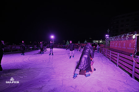 Thonon, patinoire du marché de Noël.
