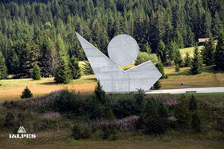 Plateau des Glières, monument de la résistance.