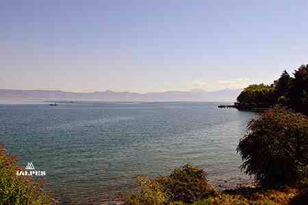 Le lac Léman à Amphion, Haute-Savoie
