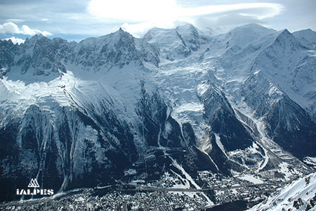 Chamonix depuis le sommet du Brévent